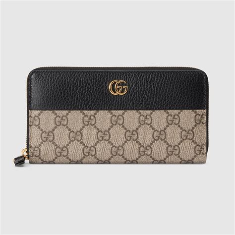 gucci petite marmont leather zip around wallet|gucci marmont wallet men's.